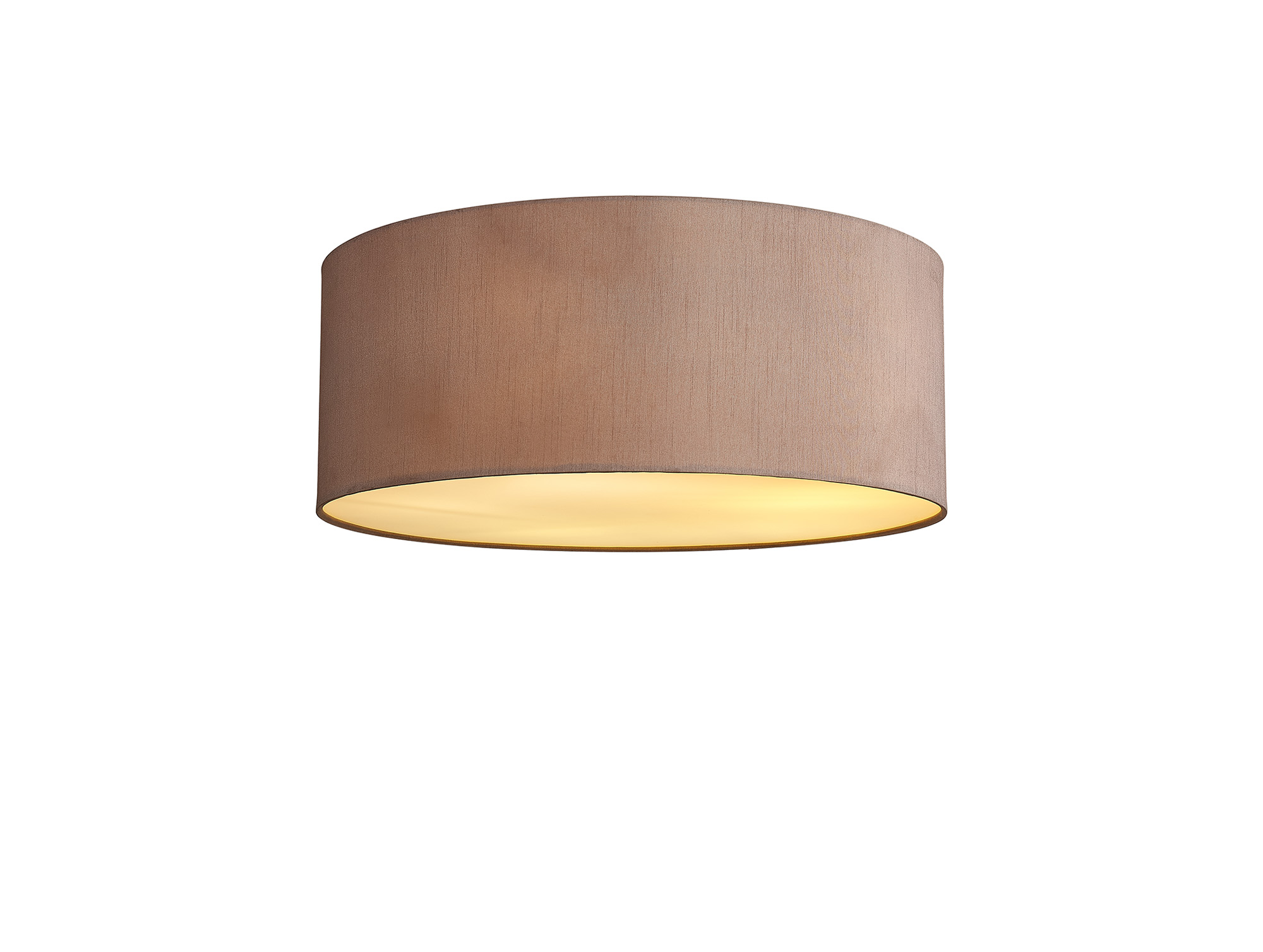 DK0642  Baymont 50cm Flush 5 Light Taupe/Halo Gold, Frosted Diffuser